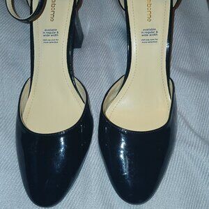 Patent leather chunky heels